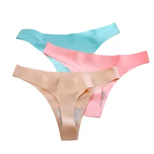 Băng lụa thong quần lót sexy tóm tắt liền mạch thongs phụ nữ đồ lót quần lót cho cô gái Ladies panty 3XL cộng với kích thước g chuỗi Tanga