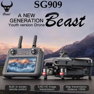 Sg909 Max Chuyên Nghiệp Drone Với <span class=keywords><strong>GPS</strong></span> 4K Máy Ảnh 3-Trục Gimbal 360 Chướng Ngại Trở Tránh Màn Hình Cảm Ứng FPV Không Chổi Than Dron - Product Image 2