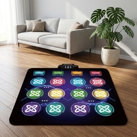 Nouveauté : Tapis de danse multifonctionnel électronique interactif musical avec lumières et son, jeu de tapis de danse