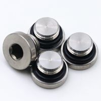 Bouchons de tuyau hexagonaux en acier inoxydable M5 M6 M8 M10 G1/4 G3/8, finition oxyde noir, bouchon à vis hydraulique, joint torique, mesure métrique