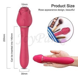 JoyPark Rose Vibratore a Bacchetta Rosso in Plastica, Ricaricabile USB, Vibratore per Punto G, 10 Velocità, 40dB, Senza Lattice, per Clitoride e Vagina - Product Image 5