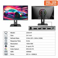 Moniteur de jeu personnalisé OEM ODM 24 pouces 310Hz 0,2 ms HDR 400 93% DCI-P3 RGB, écran e-sport, vente en gros d'usine