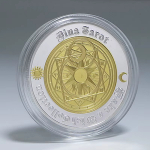 Moneda Personalizada de las Doce Constelaciones del Tarot, Moneda de los Deseos de las Constelaciones, Sol y Luna, Feng Shui, Monedas Chapadas en Oro y Plata de Colección - Product Image 3