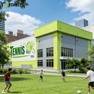 อาคารกีฬาสำเร็จรูปแบบโครงสร้างโปร่งแสงขั้นสูง สนามบาสเกตบอล วอลเลย์บอล ประหยัดพลังงาน โครงสร้างกว้าง ราคาคุ้มค่า - Product Image 1