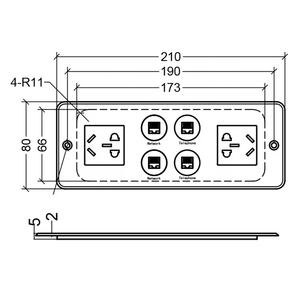 Nouveau design barrette d'alimentation électrique cc murale connecteur télé réseau 220 V avec prise chinoise - Product Image 4