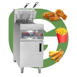 Freidora De Papas Maquina Industrie ein Gas 20l Automatische Mais Hund Friteuse Maschine Elektrisch Tief 220-240V