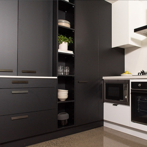 Tùy Chỉnh Hiện Đại Màu Đen Đồ Nội Thất <span class=keywords><strong>Modular</strong></span> Nhà Bếp Tủ Tường Tủ Trắng Shaker Đảo Thông Minh Chèn Tủ Bếp Bộ Cocina - Product Image 6