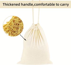 Bolsas de Tela de Algodón Personalizadas al por Mayor con Cordón y Logotipo, Envío Gratis, Ecológicas y Ligeras - Product Image 6