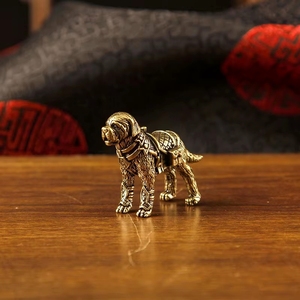 1 pièce Figurine de chien <span class=keywords><strong>Labrador</strong></span> Retriever rétro en laiton, ornement animalier, décoration de bureau, vente chaude - Product Image 1