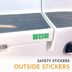 Autocollants de sécurité personnalisés en PVC écologique pour plans d'urgence, marqueurs de localisation et signalisation pour navires, bateaux et embarcations marines - Product Image 3