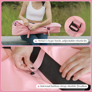 Muestra gratis 100% algodón ecológico orgánico llevar bolsas de lona de Yoga duraderas compacto portátil de alta calidad mochila de esterilla de Yoga - Product Image 4