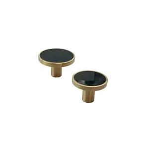 Furniture Brass Luxury Black Door Handles Modern Indoor Door Handles Brushed Solid Brass Cabinet Handles Furniture Products