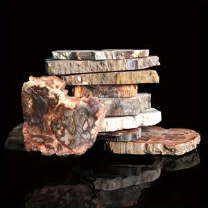 Vente en gros de spécimens de cristal : tranches de pierre de cristal brute polies, sous-verres en bois pétrifié, dalles de fossile, pour l'énergie de guérison et la décoration - Product Image 6