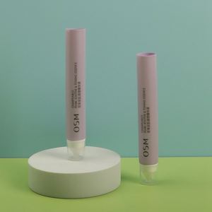 Grosir cetakan kustom 10ML 20ML tabung kosmetik plastik kosong ungu ramping untuk esensi kemasan Remas untuk Toning kulit - Product Image 3