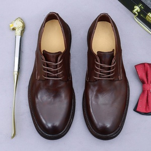Zapatos de Hombre Goodyear de Alta Gama, Piel Auténtica de Caballo, Zapatos de Negocios, Zapatos de Punta Ancha, Suelas de Cuero - Product Image 1