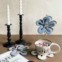 Nouvel Arrivage – Dessous de Plat Carré en Silicone Sans BPA, Motif Floral, Support pour Tasses et Plats Chauds, Résistant à la Chaleur pour Cuisine