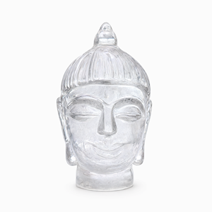 Cabeza de Buda de Cuarzo Transparente: Un Símbolo de Iluminación y Claridad Cristalina - Product Image 2