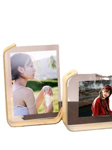 Gỗ rắn màu đen Walnut khung ảnh đơn giản Tabletop ảnh rửa làm bằng 6-inch 7-inch cao cấp cảm giác Acrylic khung ảnh - Product Image 6