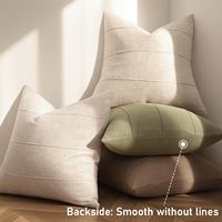 Housse de coussin décorative de luxe 45*45 cm, couleur unie, faite à la main, carrée, pour la chambre et le salon, décoration intérieure