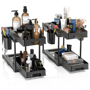 Supports de rangement de cuisine, égouttoir à vaisselle à 2 niveaux, organisateur de placard sous évier - Product Image 1