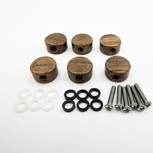 Perillas de afinación de guitarra de madera Suanzhi redondas pequeñas al por mayor, 6 unidades con tornillos y arandelas para afinadores de guitarra clásica y eléctrica - Product Image 6