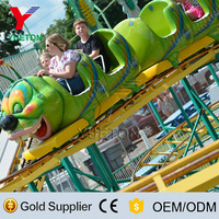 Manèges de parc d'attractions pour enfants Manege Track Train Caterpillar Mini Wacky Worm Roller Coaster Avec One-Stop Service à vendre