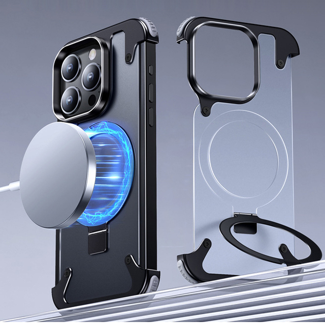 Luxury Shockproof Magnetic Holder Stand Case for iPhone 15 14 13 12 11 Pro Max Protective Cover Mobile Phone Accessories