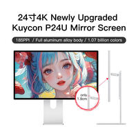 Moniteur d'ordinateur de bureau KUYCON P24U 24 pouces 4K, écran 4K sans support, temps de réponse de 8 ms, rapport d'affichage 16:9, 60 Hz, IPS
