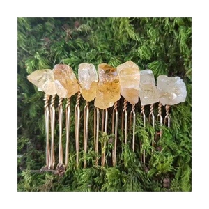 HZ Pure – Accessoires pour cheveux en cristal de quartz naturel transparent, <span class=keywords><strong>pierre</strong></span> concassée naturelle, peigne en fluorure, couronne en cristal naturel - Product Image 3