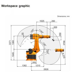 Robot Industrial de 6 Ejes KR 360 R2830 con PLC, Caja de Cambios, Motor, Carga Útil de 360 kg, 380V/220V, IP65, Accionamiento Electromecánico de Alta Potencia - Product Image 3