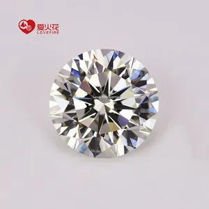 wuzhou ready stock artificial gemstone wholesale 5A 8 hearts & 8 arrows round excellent faced cut G white color cubic zirconia