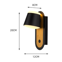 Applique murale LED moderne en aluminium, orientable et réglable en angle, pour chevet, 6W, lumière 3000K-6000K, avec interrupteur marche/arrêt