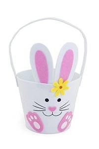 Bolsa/Cesta de Regalo de Fieltro de Pascua Internacional de Boston, 7 x 6 Pulgadas, Conejito Marrón, Hecho en China - Product Image 4
