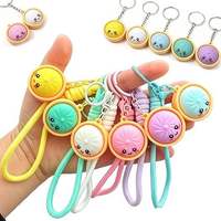 Jouet anti-stress lumineux en forme de boulette, clavier interactif, mignon, avec fonction clicker, porte-clés, pendentif, décoration pour sac à dos d'étudiant, cadeau