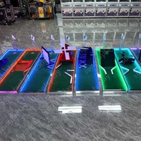 Kit d'accessoires de golf électrique miniature LED Songfa pour extérieur, tapis de gazon 2m*4m, matériau nylon/TPR/caoutchouc, simulateur de golf mobile