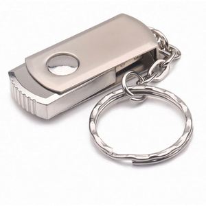 Unidad Flash USB Metálica Giratoria de 16GB 32GB con Llavero, Memoria USB 2.0 de 8GB, Pendrive Portátil con Accesorio para Llavero - Product Image 1