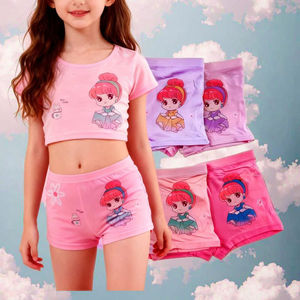 กางเกงชั้นในเด็กผู้หญิงอายุ 8 ปี ผ้าสแปนเด็กซ์/คอตตอน ระบายอากาศได้ดี ลายพิมพ์ - Product Image 2