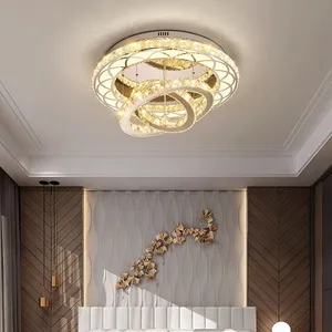 Nordic Living Room Pendant Lights Luxurious K9 Crystal Lights Modern And Minimalist Dining Room Bedroom Led Ceiling Lights