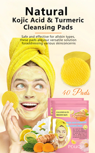 Venta al por mayor de fábrica, estera de cúrcuma de limpieza, cuidado de la piel, máscara Facial brillante, almohadilla <span class=keywords><strong>hidratante</strong></span> de limpieza con Ácido Kójico - Product Image 4