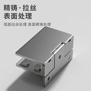 Kaishengxi Charnière en acier inoxydable pour verre 5-8mm avec amortisseur hydraulique, pince de porte carrée pour vitrine - Product Image 4