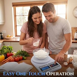 Electronic Kitchen Weight Food Scale LED Display 5kg Glass Bowl <b>Battery</b> Operated Cheap Price - Product Image 3