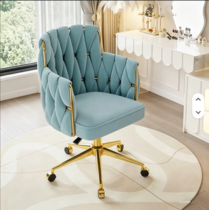 Light Luxury Modern Bedroom Dressing <b>Stool</b> Golden Nail Desk Chair for Home Use Makeup Chair for Dressing Salon Furniture - Product Image 2