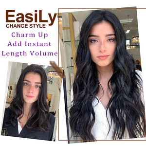 Ensemble de 11 mèches de cheveux vierges Water Wave pour augmenter le volume, extensions de cheveux naturelles invisibles transparentes à grandes vagues - Product Image 4