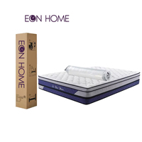 Matelas à ressorts ensachés en bambou à double oreiller matelas en mousse à mémoire de forme massage orthopédique hybride matelas à ressorts simple bonnel