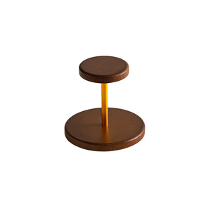 Distributeur de gobelets jetables Furun Crafts en bois de noyer, support empilable pour gobelets à café, organisateur de bureau minimaliste, type rond sur pied - Product Image 4