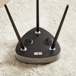 Tavolino da Caffè Moderno in <span class=keywords><strong>Legno</strong></span> <span class=keywords><strong>Nero</strong></span> con Altoparlante Bluetooth <span class=keywords><strong>e</strong></span> Ricarica Wireless per Soggiorno Interno ed Esterno - Product Image 3