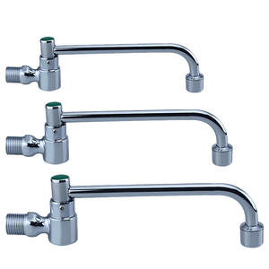 Robinet de cuisine semi-automatique de style classique, robinet d'eau pour cuisinière, pour restaurants, poignée en alliage de zinc brossé pour les chefs - Product Image 1