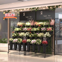 Support de plante en fer multifonctionnel Porte-pot de fleurs Étagère à plusieurs niveaux pour jardin d'intérieur