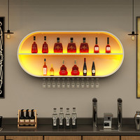 Meubles de bar industriels, étagères murales pour l'affichage du vin, étagères de rangement pour bouteilles de vin en fer, étagères murales pour le vin