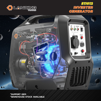 511012 Tragbarer Leiser 4-Takt Benzin-Inverter-Generator 2,0kW 230V 50Hz 79cc Elektrischer/Seilzugstart für Camping Wohnmobil Zuhause